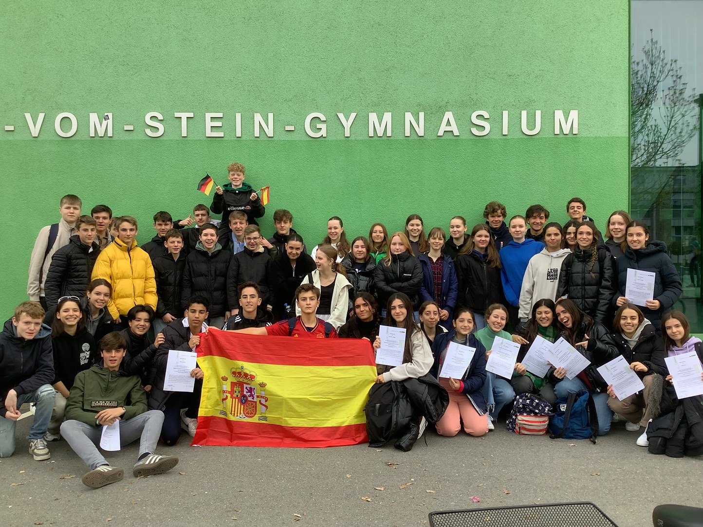 Spanische Schueler innen zu Besuch in Muenster 3