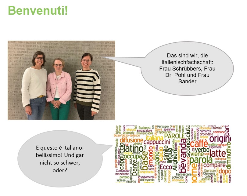 Benvenuti Vorstellung der Fachschaft Italienisch